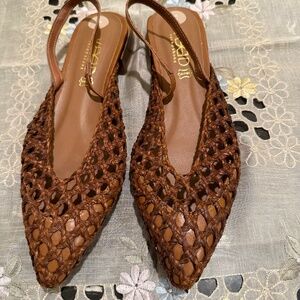 Women's Slingback Caramel Flats